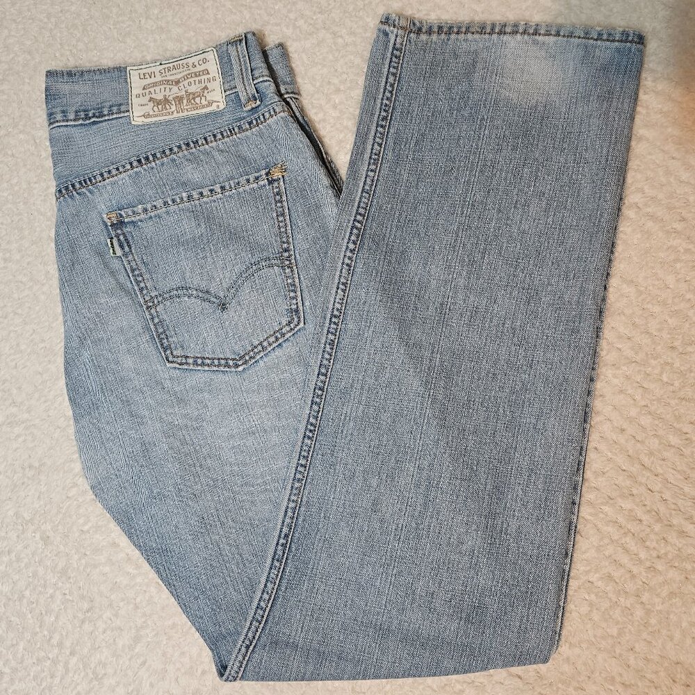Men’s Levi’s 539 Eco Jeans – 100% Organic Cotton–Light Wash–Distressed 34x34